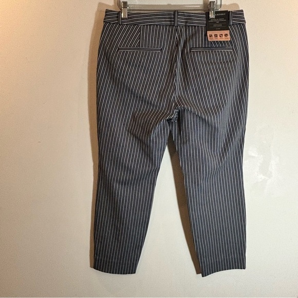 BANANA REPUBLIC Sz 12P Sloan Navy and White Slim Leg Ankle Length Trousers NEW - Picture 8 of 11